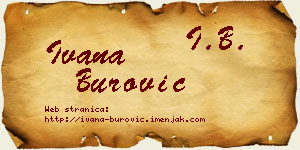 Ivana Burović vizit kartica